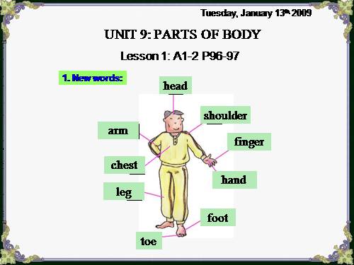 Unit 9. The body