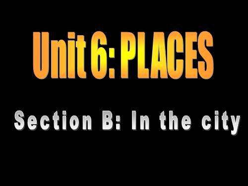 Unit 6. Places