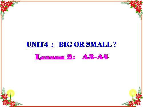 Unit 4. Big or small?