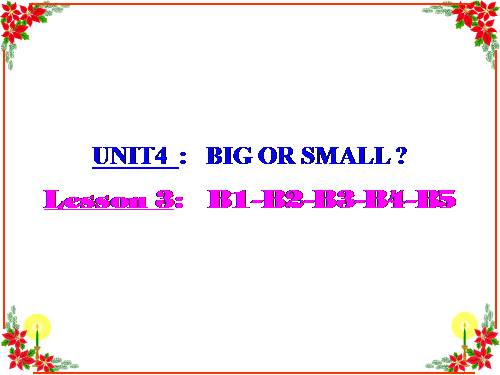 Unit 4. Big or small?