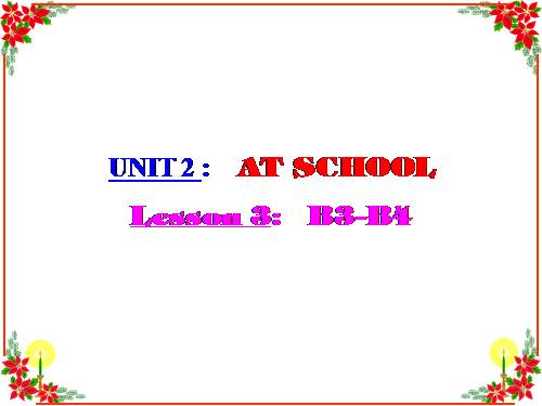 Unit 2. At school