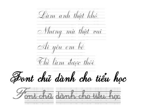 Bo Font chu danh cho Tieu hoc