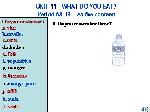 Unit 11. What do you eat?