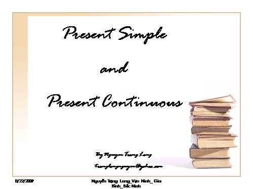 Simple present and present continuous