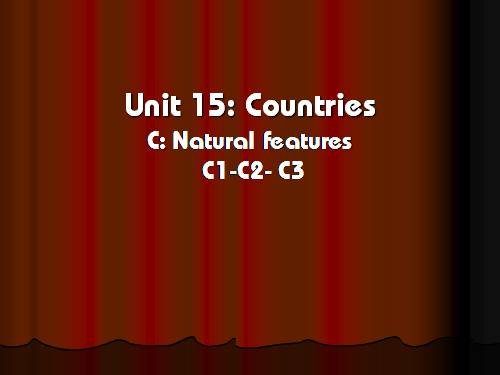 Unit 15. Countries