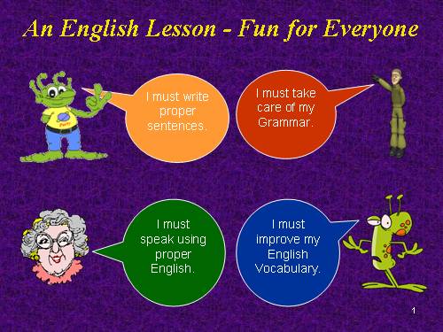 An english lesson fun for everyone