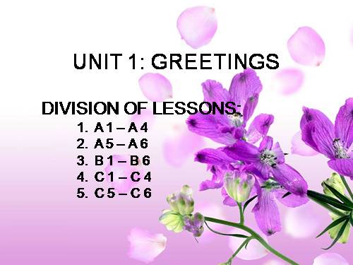 Unit 1. Greetings