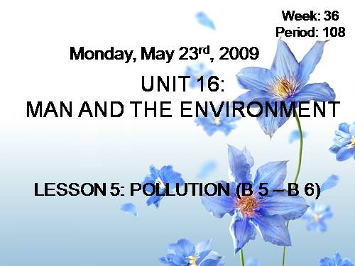 Unit 16. Man and the environment