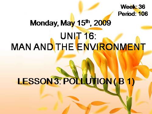 Unit 16. Man and the environment