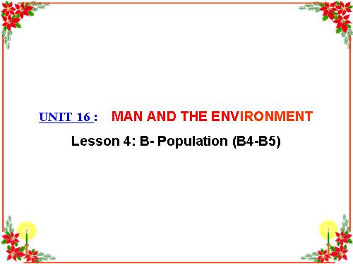 Unit 16. Man and the environment