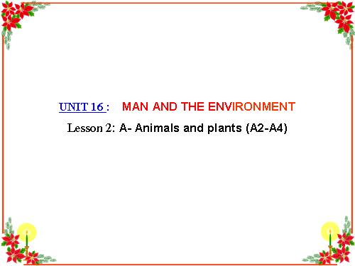 Unit 16. Man and the environment