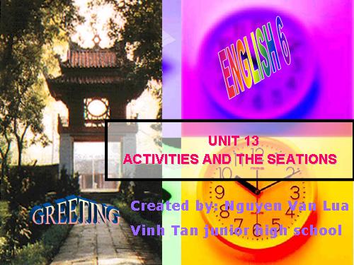 Unit 13. Activities and the seasons