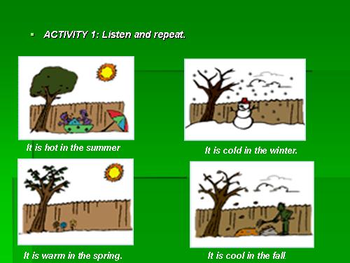 Unit 13. Activities and the seasons