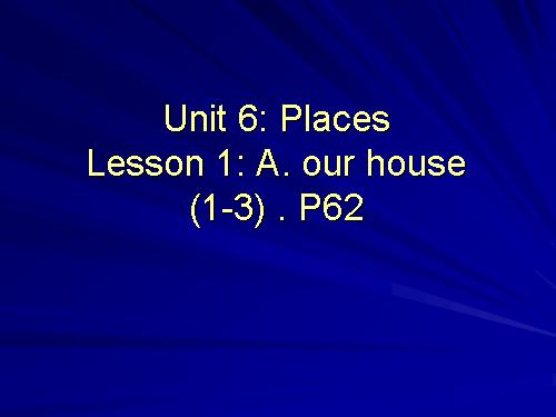 Unit 6. Places