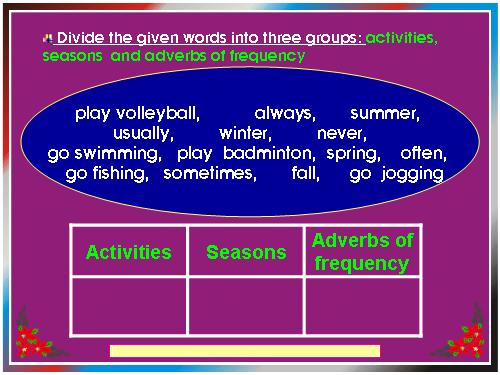 Unit 13. Activities and the seasons