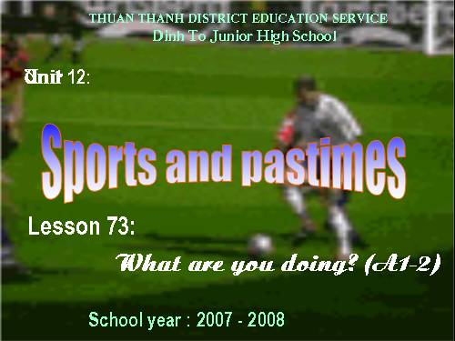 Unit 12. Sports and pastimes