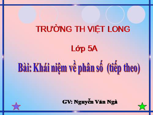 Khái niệm số thập phân (tiếp theo)