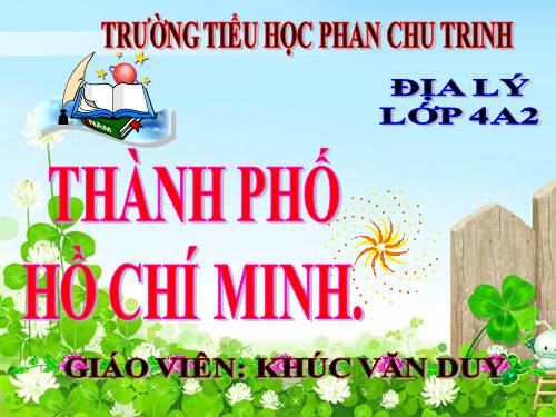 Bài 21. Thành phố Hồ Chí Minh