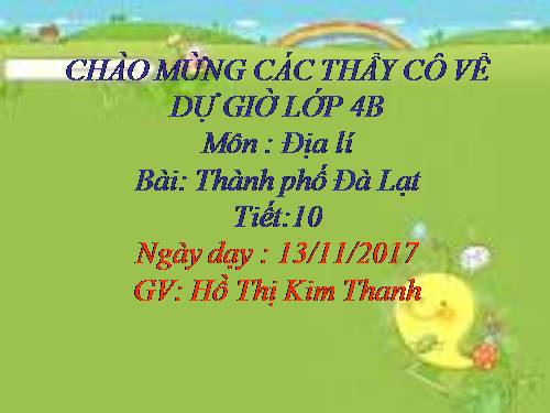 Bài 9. Thành phố Đà Lạt