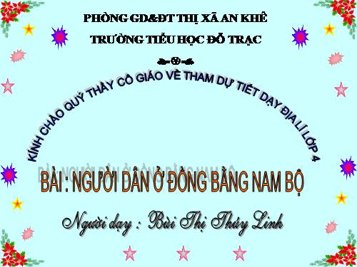 Bài 18. Người dân ở đồng bằng Nam Bộ