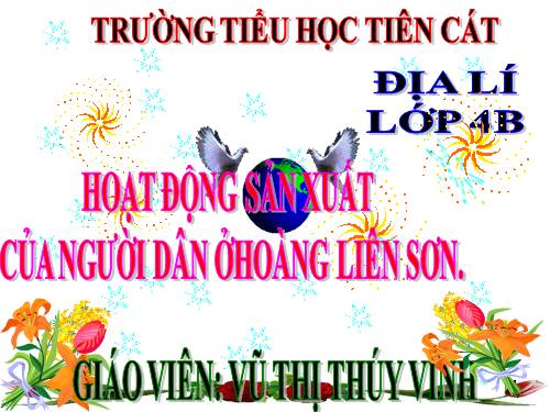 Bài 3. Hoạt động sản xuất của người dân ở Hoàng Liên Sơn