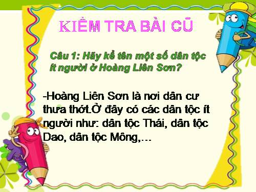 Bài 3. Hoạt động sản xuất của người dân ở Hoàng Liên Sơn