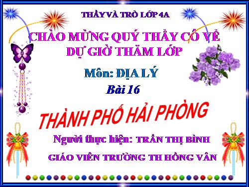 Bài 16. Thành phố Hải Phòng