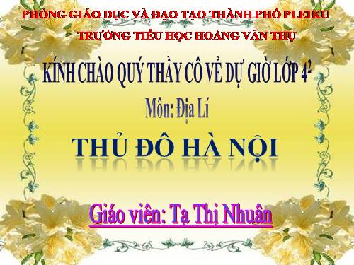 Bài 15. Thủ đô Hà Nội