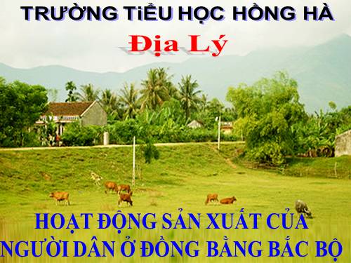 Bài 13-14. Hoạt động sản xuất của người dân ở đồng bằng Bắc Bộ