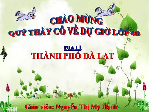 Bài 9. Thành phố Đà Lạt