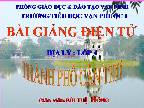 Bài 22. Thành phố Cần Thơ