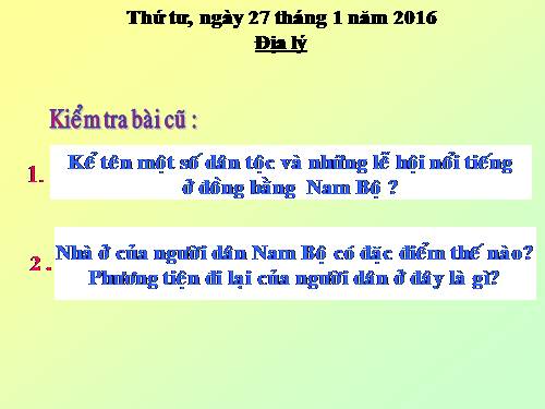 Bài 19-20. Hoạt động sản xuất của người dân ở đồng bằng Nam Bộ