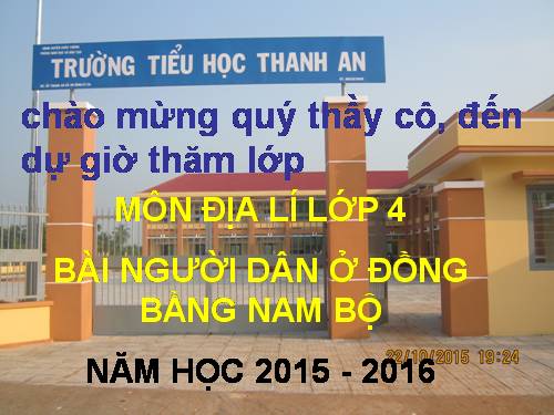 Bài 18. Người dân ở đồng bằng Nam Bộ