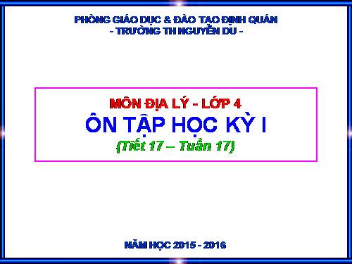 Ôn tập HK I