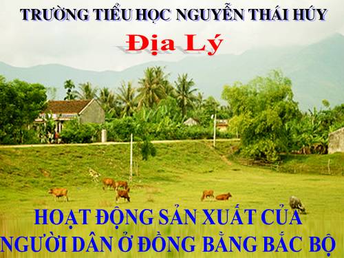 Bài 13-14. Hoạt động sản xuất của người dân ở đồng bằng Bắc Bộ