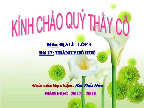 Bài 27. Thành phố Huế