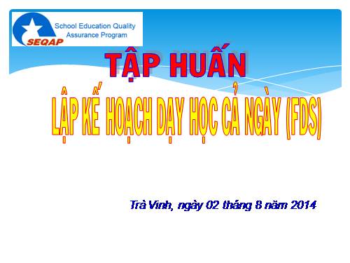 Lập ke hoạch FDS