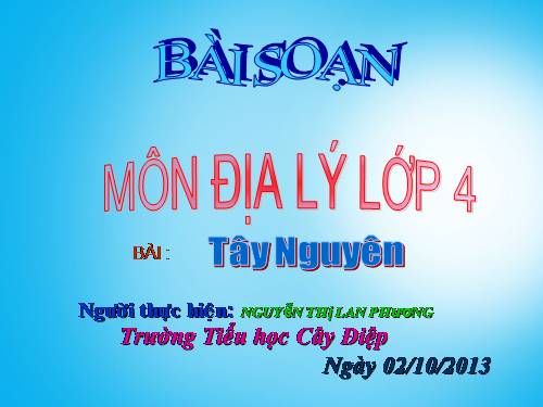 Bài 5. Tây Nguyên