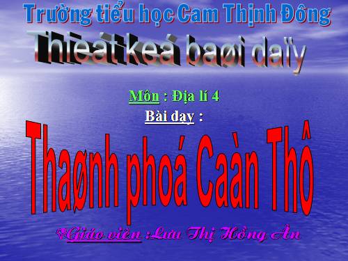 Bài 22. Thành phố Cần Thơ