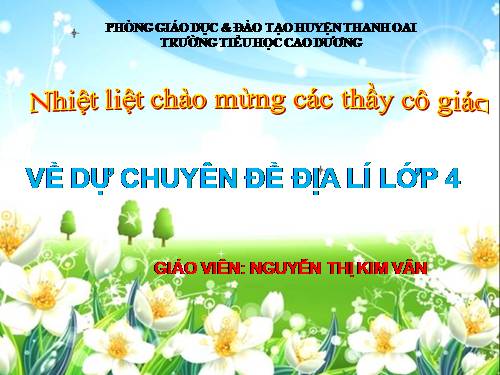 chuyên đề địa lý lớp 4