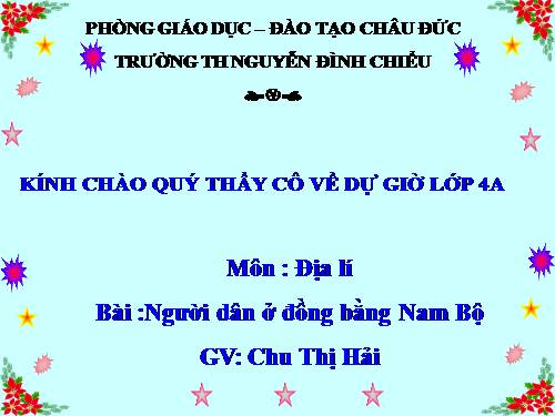 Bài 18. Người dân ở đồng bằng Nam Bộ