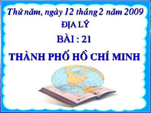 Bài 21. Thành phố Hồ Chí Minh