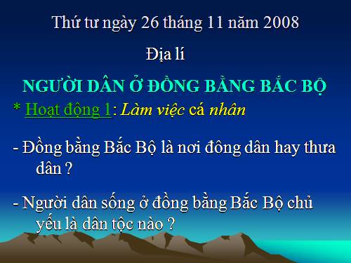 Bài 12. Người dân ở đồng bằng Bắc Bộ