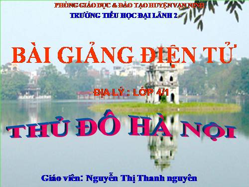 Bài 15. Thủ đô Hà Nội