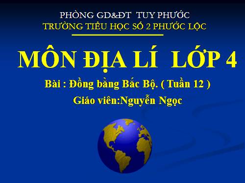 Bài 11. Đồng bằng Bắc Bộ