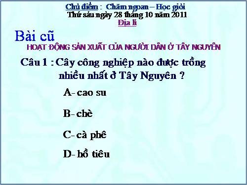 Bài 7-8. Hoạt động sản xuất của người dân ở Tây Nguyên