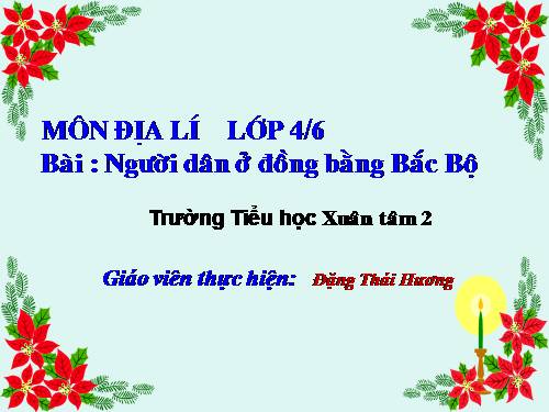 Bài 12. Người dân ở đồng bằng Bắc Bộ