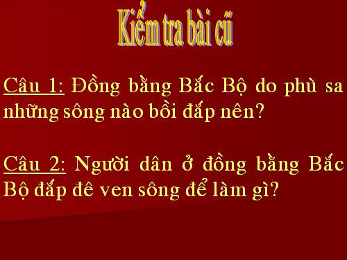 Bài 12. Người dân ở đồng bằng Bắc Bộ