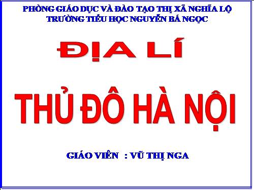 Bài 15. Thủ đô Hà Nội