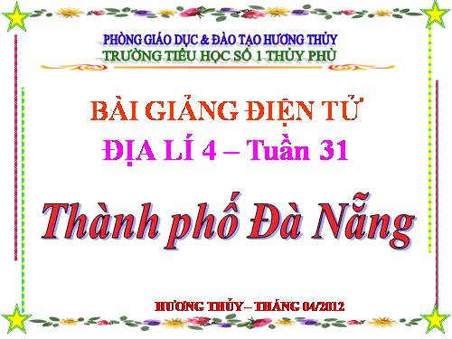 Bài 28. Thành phố Đà Nẵng